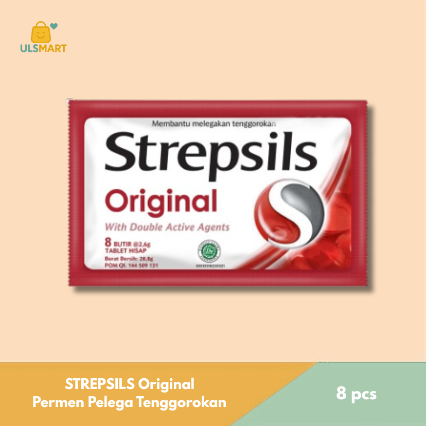 STREPSILS Original Permen Pelega Tenggorokan 8 pcs