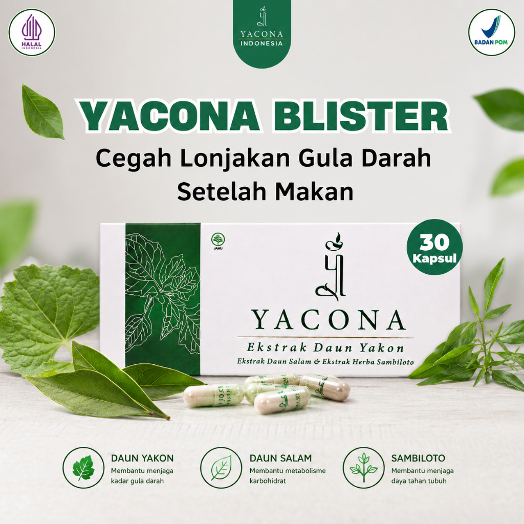 Yacona Obat Diabetes Gula Darah Yakona Kapsul Herbal 1 Blister