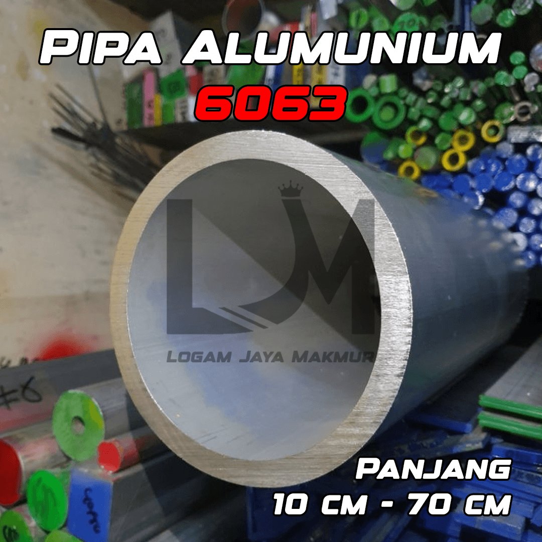 Pipa Alumunium / Aluminium 6063 OD 165 mm x ID 139.6 mm Tebal 12.7 mm Harga panjang per 10 cm • 15 c