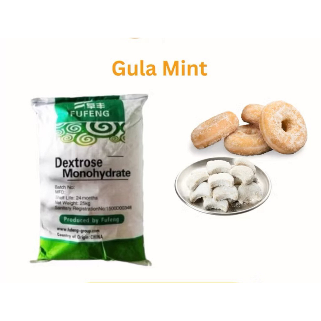 Gula Donat Dingin Mint Merek FUFENG Kualitas Mantap Untuk Toping Donat Dll Repack(Timbangan)