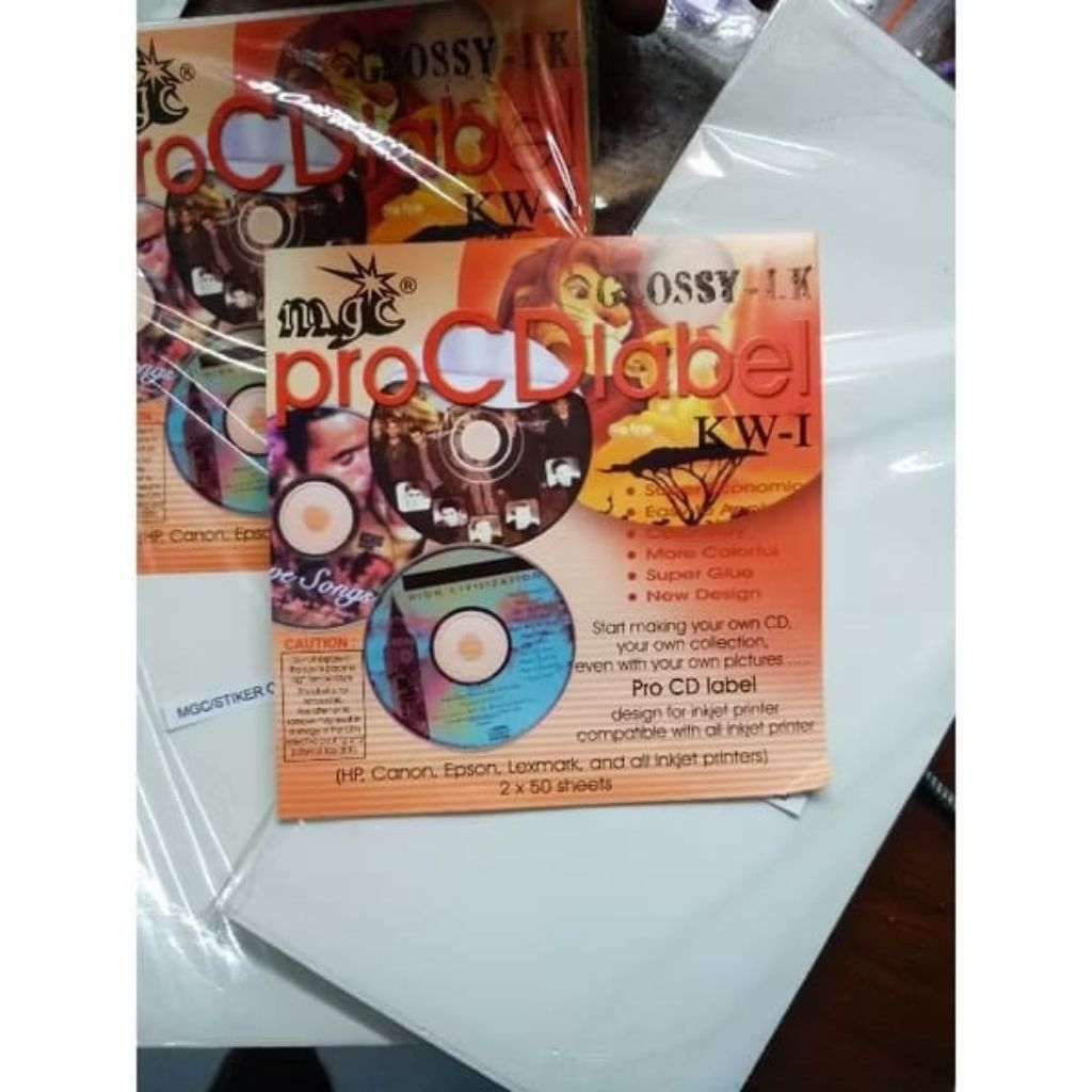 Label CD DVD kertas stiker sticker MGC MAGIC Glossy LK stiker cs sticker
