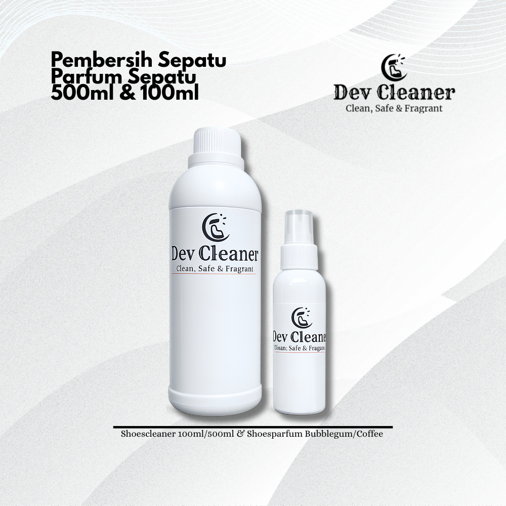 Dev Cleaner - Shoes Cleaner Sabun Pembersih Sepatu 100 & 500 ml - Parfum Sepatu 100ml Bubble Gum - S