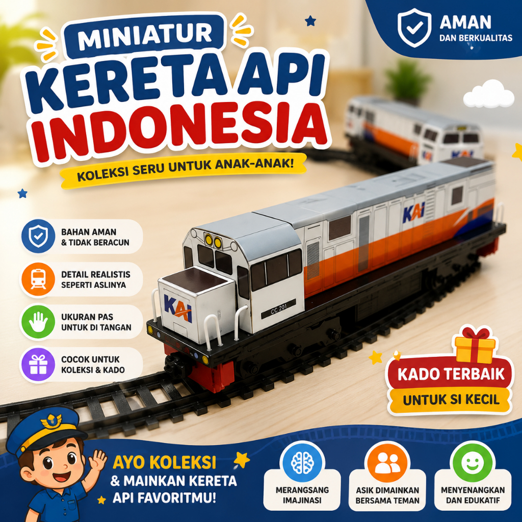 Mainan Kereta Api Miniatur Seri cc201 cc203 cc206