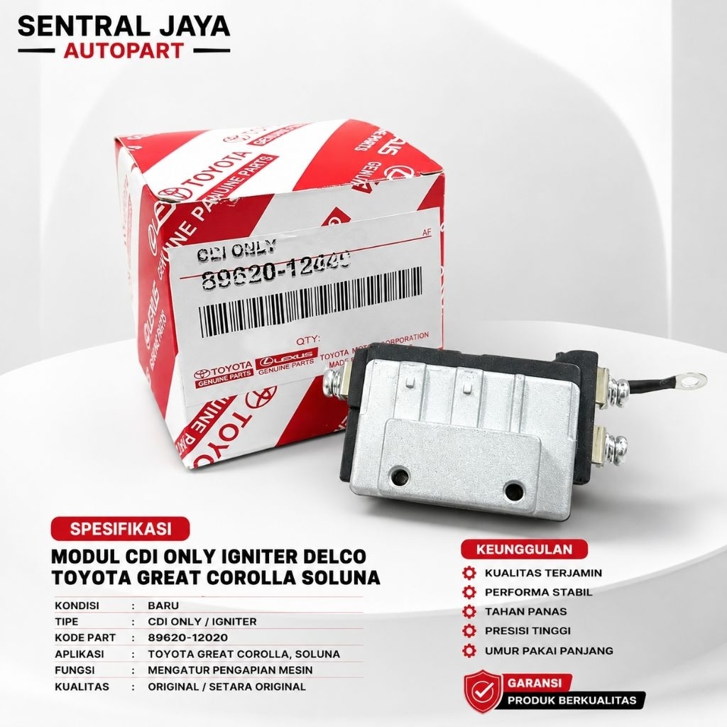 MODUL CDI ONLY IGNITER DELCO TOYOTA GREAT COROLLA SOLUNA ORIGINAL 89620-12020