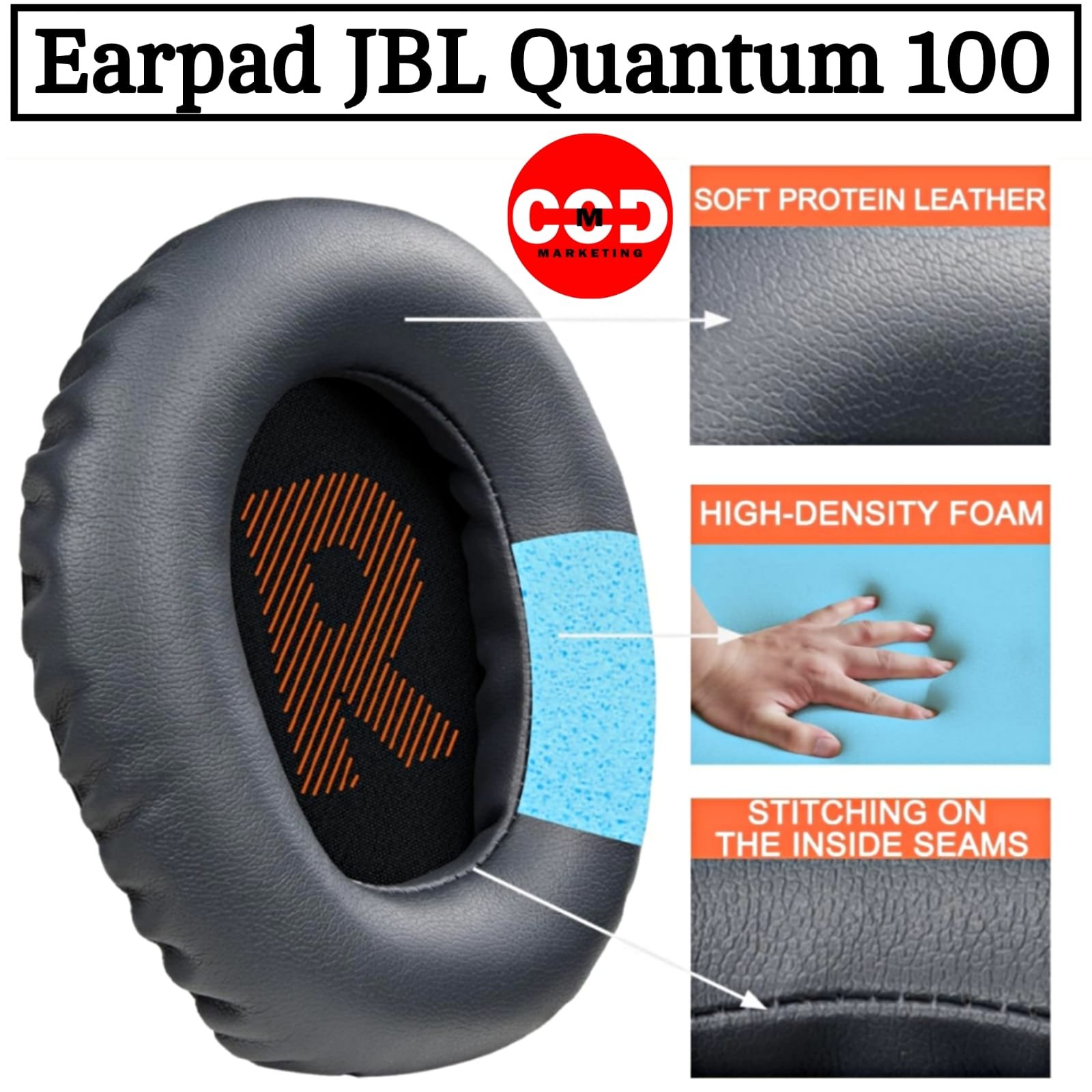 Bantalan Earcup Foam Earpad Cushion JBL Quantum 100 / JBL Quantum Q100