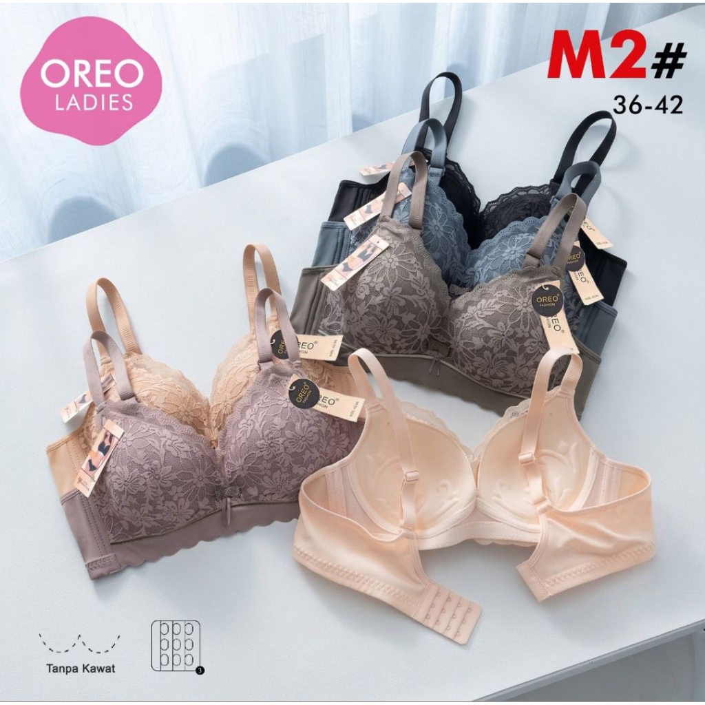 BH/Bra Oreo Busa Tebal Tanpa Kawat Ukuran 36-42