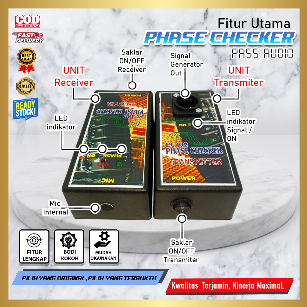 Phase Checker Speaker / Polarity phase Checker Spiker Kwalitas