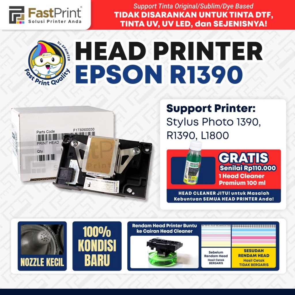 Head Print Printer Epson Stylus Photo 1390 R1390
