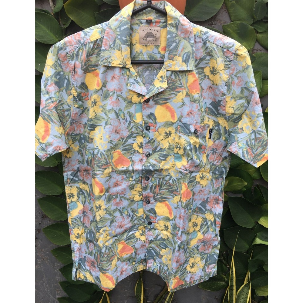 Kemeja Naky House Hawaiian Floral Tropikal Size S-M