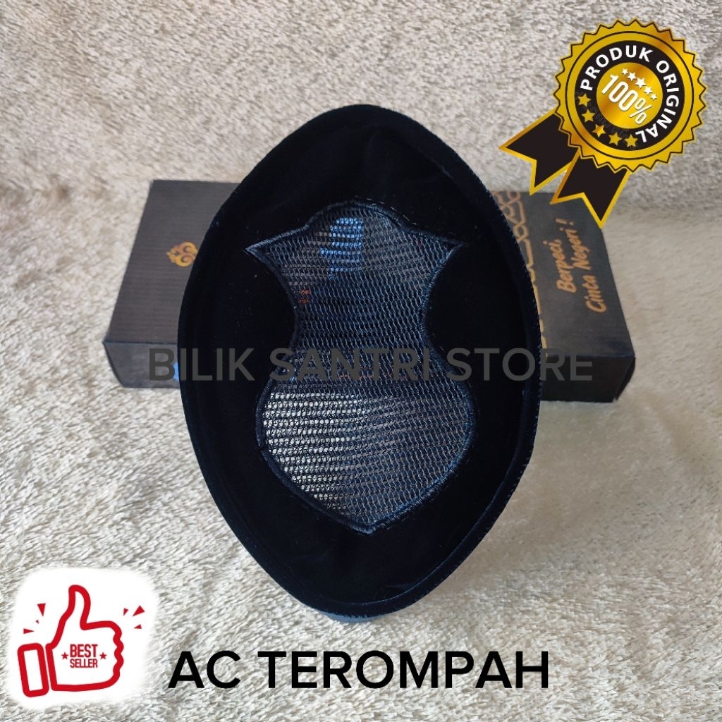SONGKOK PECI KOPIAH HITAM AC TEROMPAH MERK QALAM