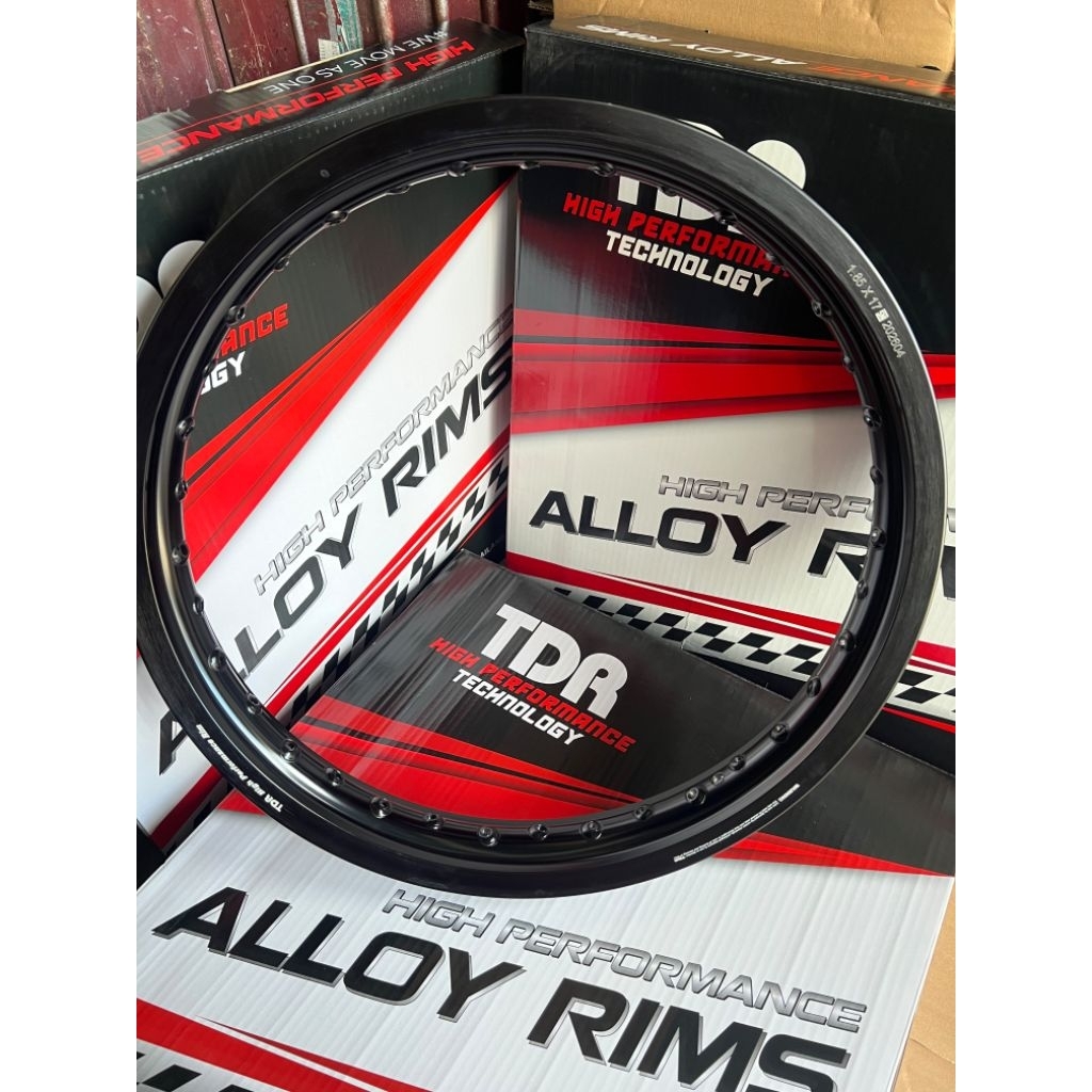 Velg TDR W Shape Ring 17 × 140 160 185 215 (Satuan) Hitam Glossy Titanium Grey Brown Silver Biru