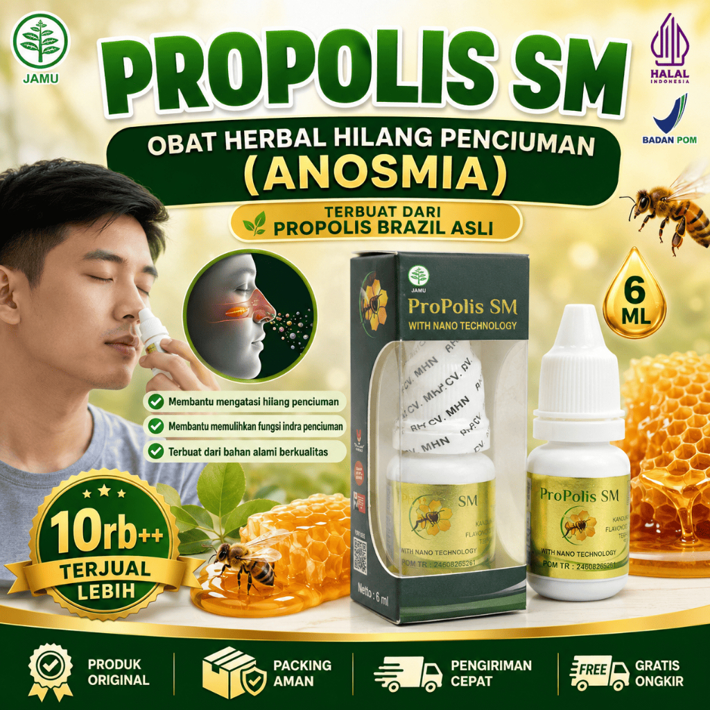 (COD) Obat Gangguan Indra Penciuman Herbal Anosmia Tidak Bisa Mencium Bau [BPOM RI & HALAL]