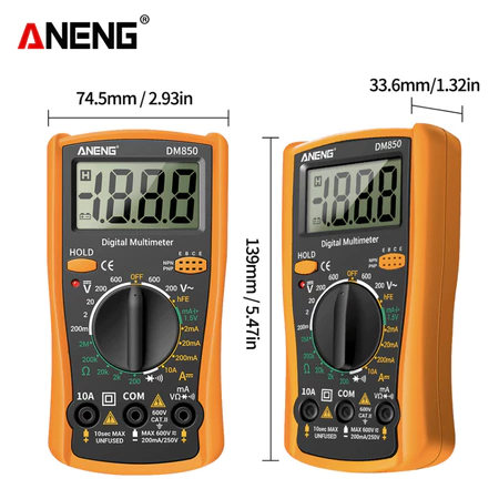 Multimeter Digital Mini AC DC | Professional Digital Multimeter Auto AC/DC Votage