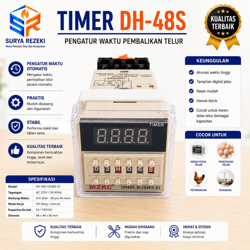 Timer Digital Relay DH48S