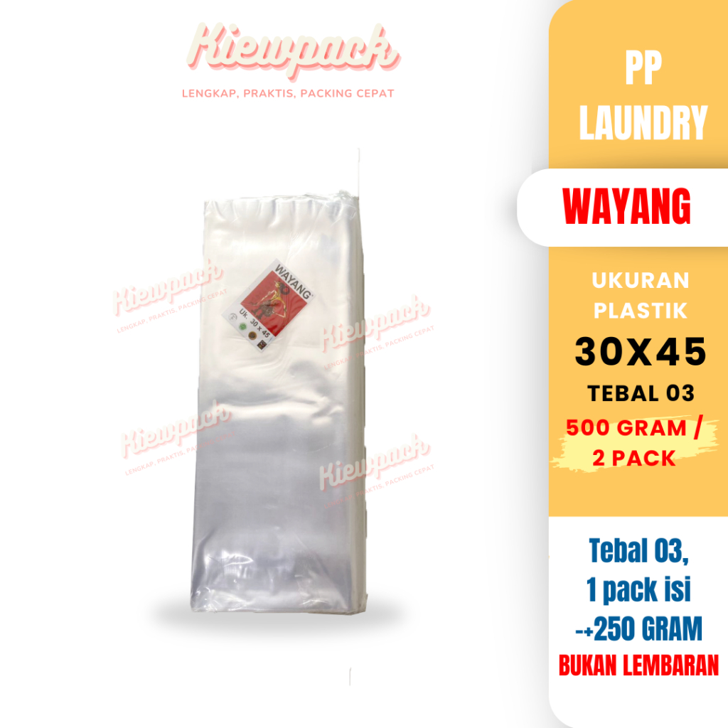 Kantong Plastik PP - Plastik Laundry - Plastik PP Wayang - Plastik Laundry Wayang  - Plastik Laundry