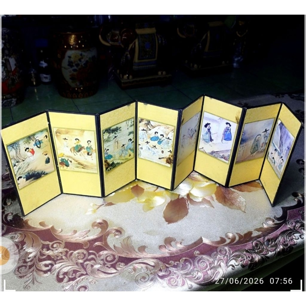 Pajangan Sketsel/Partisi ruangan mini oriental China asli Antik