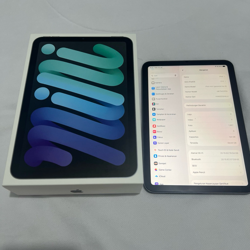 Ipad Mini 6 64Gb Wifi Only Ex Inter Second Fullset