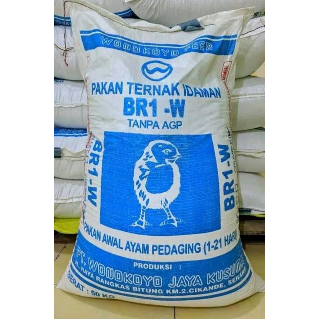 pakan ayam pedaging BR1-W repack 1kg