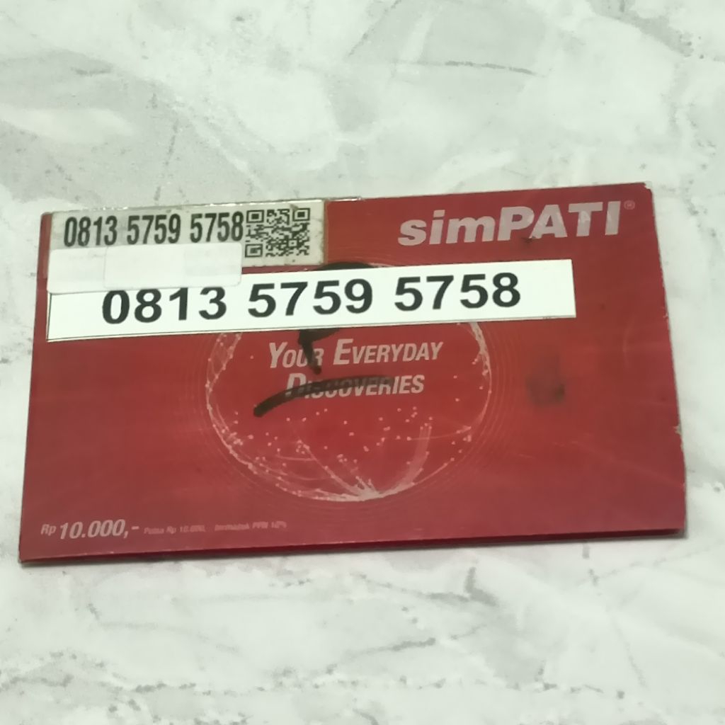 Kartu Perdana 5758 Nomor Cantik Telkomsel Simpati 5759 5758 Maju Mapan