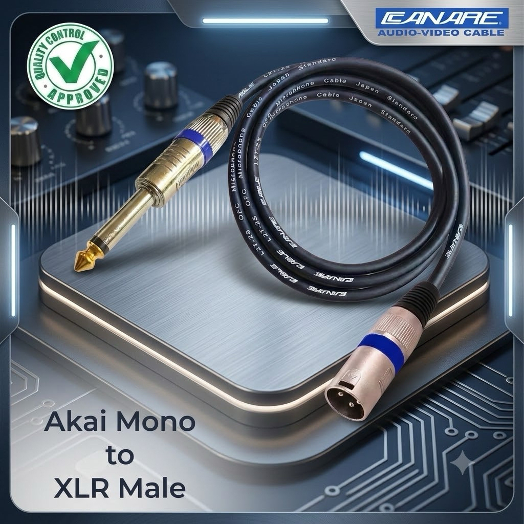 kabel Audio/ kabel mixser audio Akai mono to xlr male kabel Canare