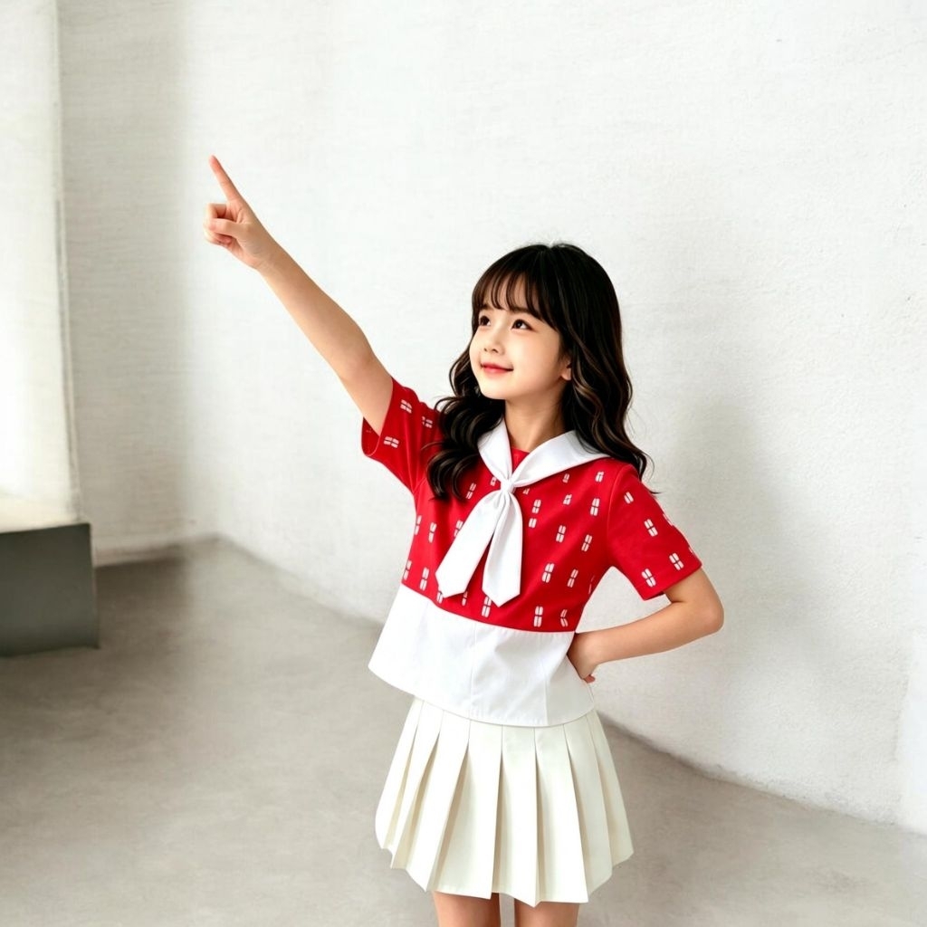 atasan batik anak perempuan merah putih.baju anak merah putih.blus anak merah putih