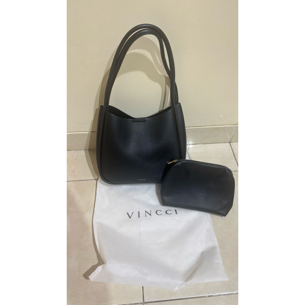 VINCCI ORIGINAL MALAYSIA TAS VINCCI SHOULDERBAG TAS HITAM