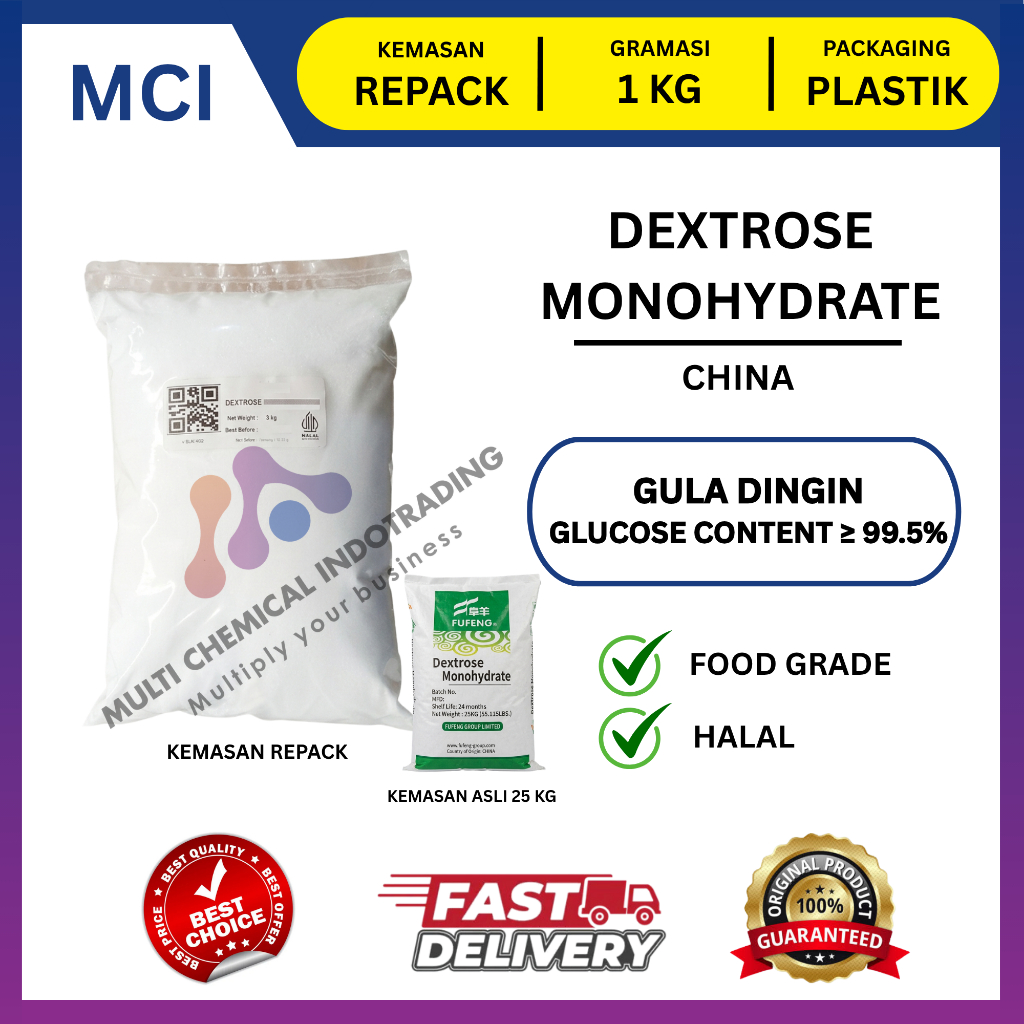 DEXTROSE MONOHYDRATE FUFENG 1 KG / GULA DINGIN DEXTROSE
