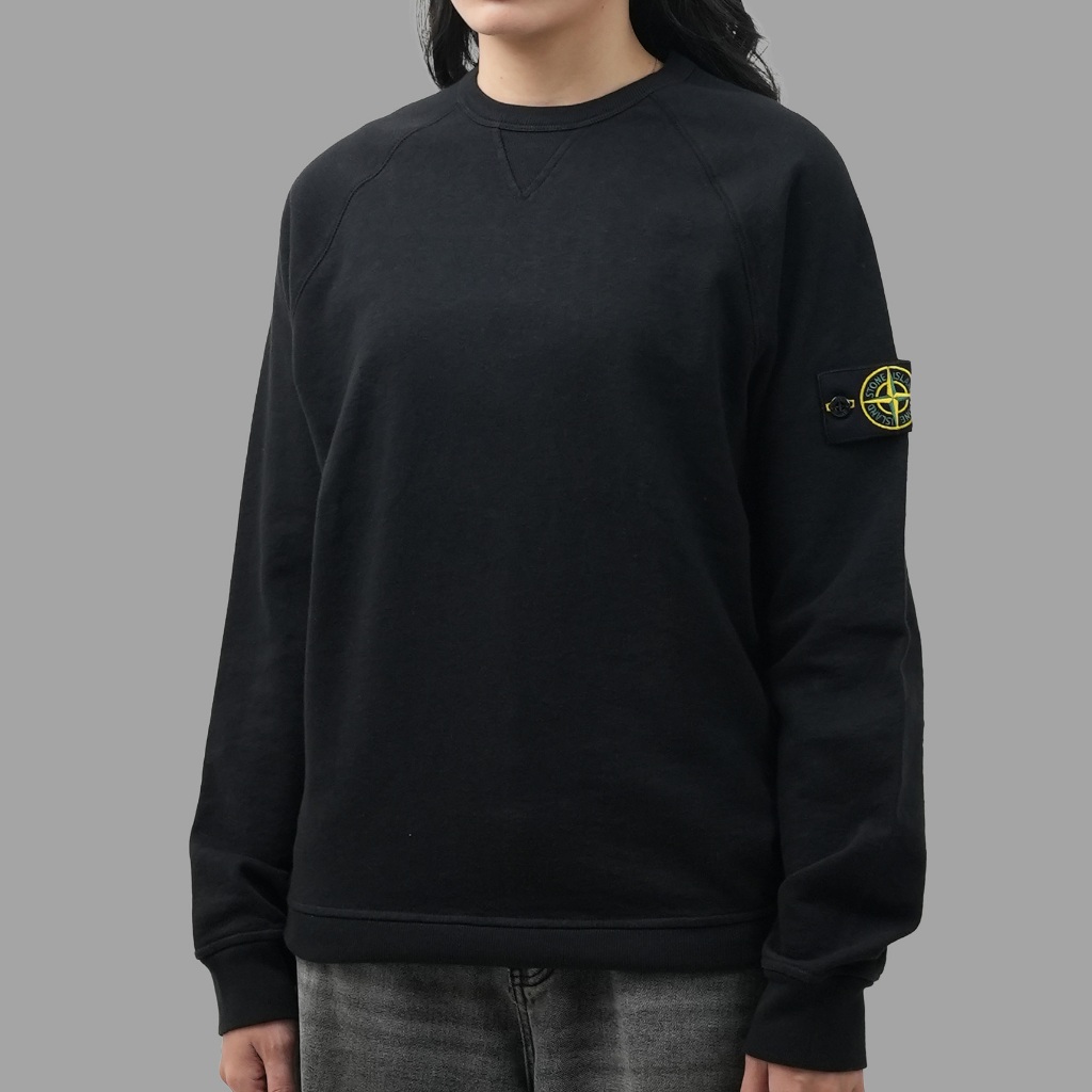 Stone Island Wappen Patch Crewneck Black