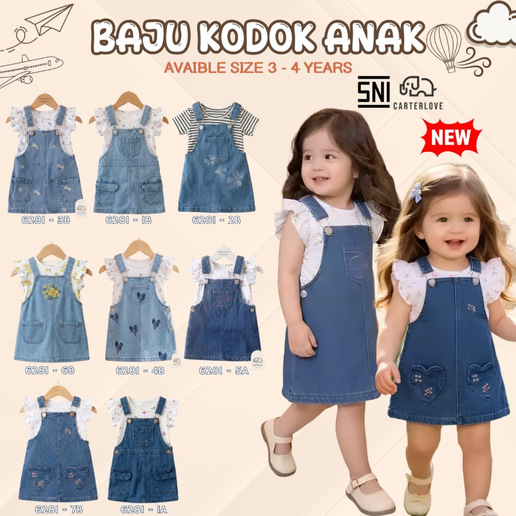 CARTERLOVE CARTER LOVE OVERALL SET BABY CARTERS BAJU KODOK ANAK PEREMPUAN 6281
