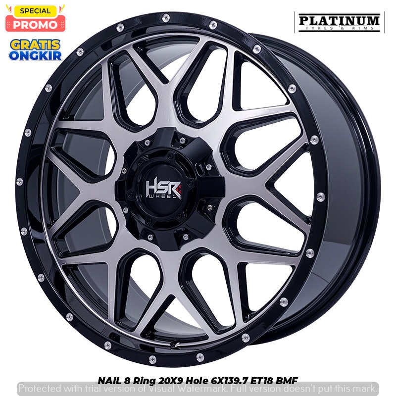 VELG MOBIL PAJERO FORTUNER HARDTOP TRITON VELG R20 PCD 6X139,7 | VELG OFFROAD R20 HSR NAIL