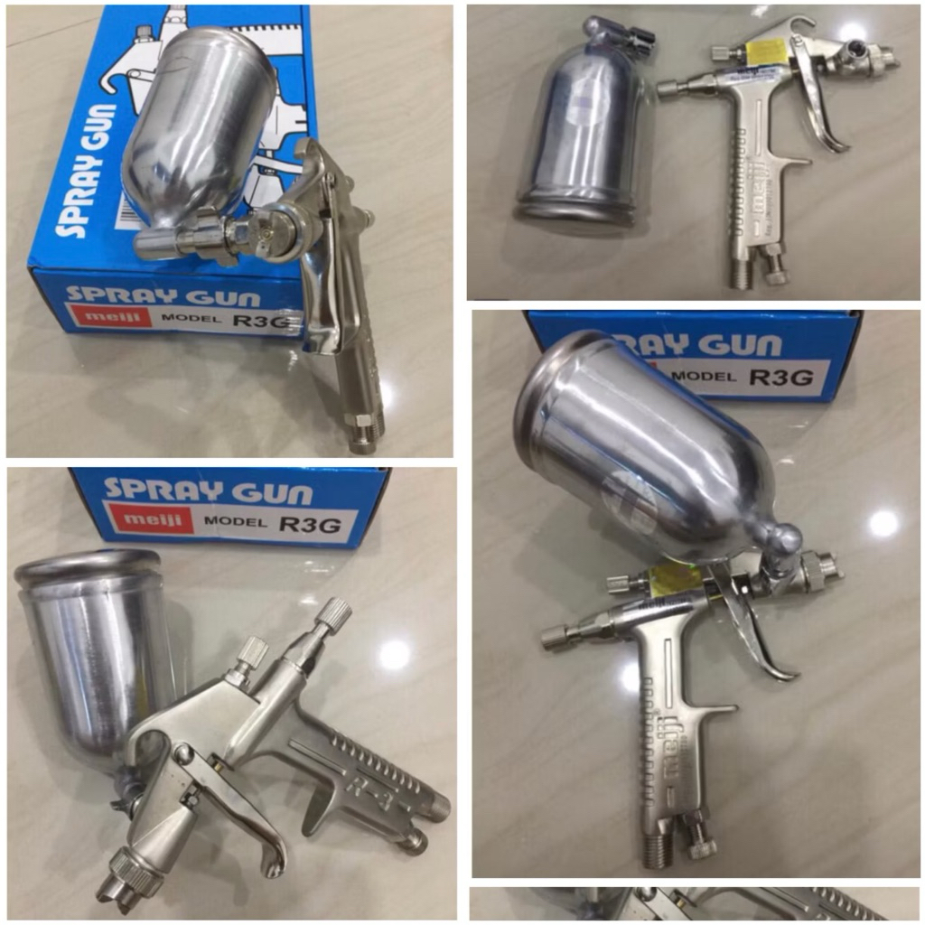 MEIJI R3 // Spray gun cat MEJI R 3 Atas kecil 200cc semprot cat meiji original asli nozel 0.5 air sp
