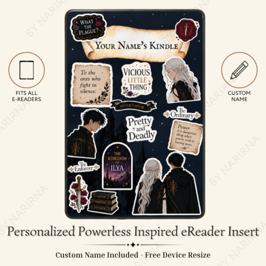 Kindle Insert Custom Powerless Series | E-Reader Insert Kobo Onyx Boox