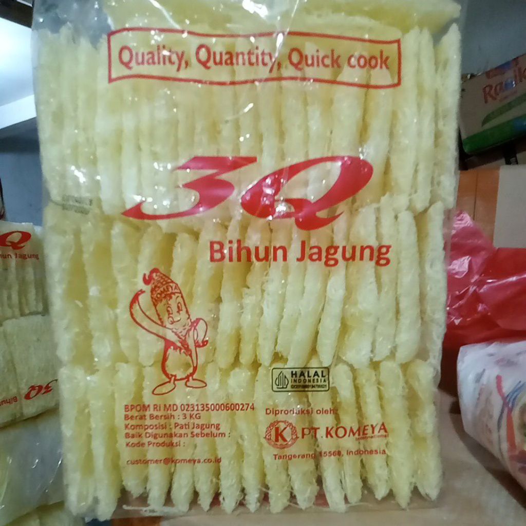 Bihun Jagung merek 3Q kemasan 3 kg