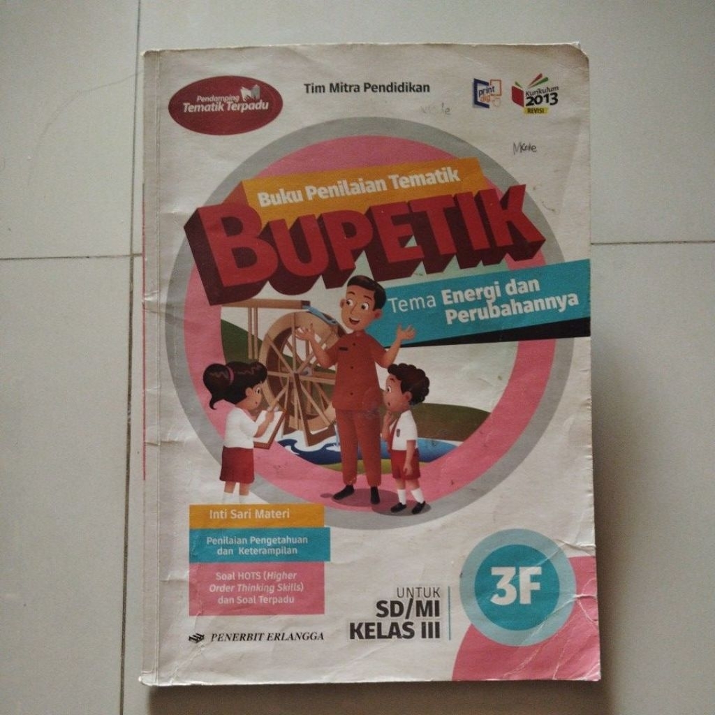 Bupetik 3F kelas 3 SD- Erlangga - Kurikulum 2013 Revisi- Bekas