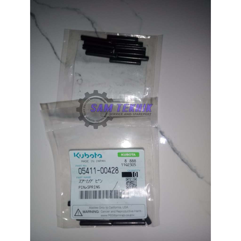 PIN SPRING DOBEL L3608 L4018 L5018 KUBOTA