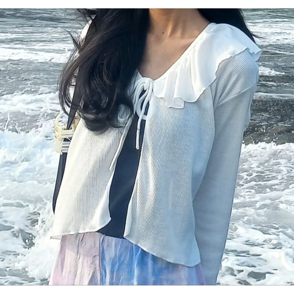 cardigan ruffle