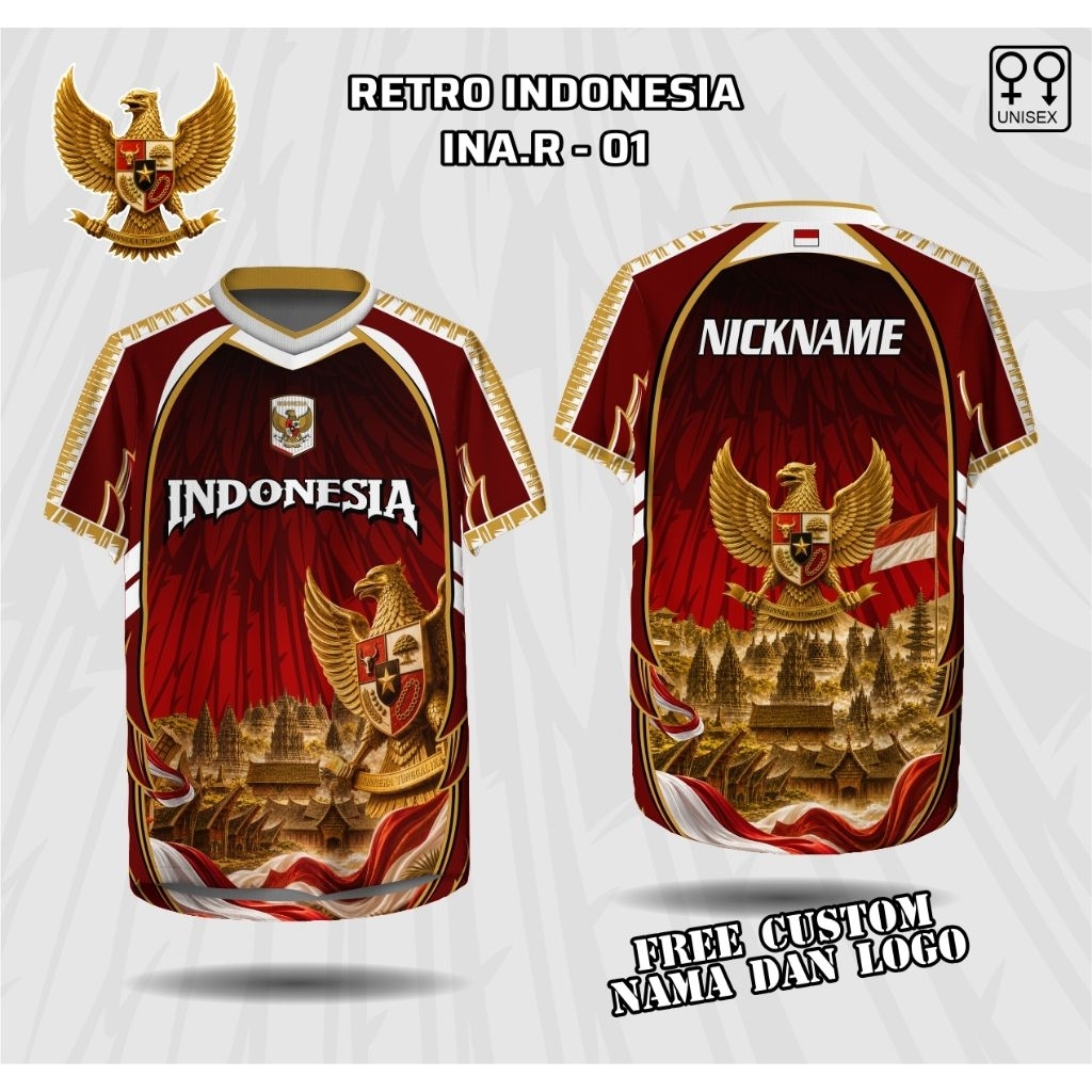 jersey GARUDA INDONESIA jersey lambang garuda indonesia free costom nama nomor logo