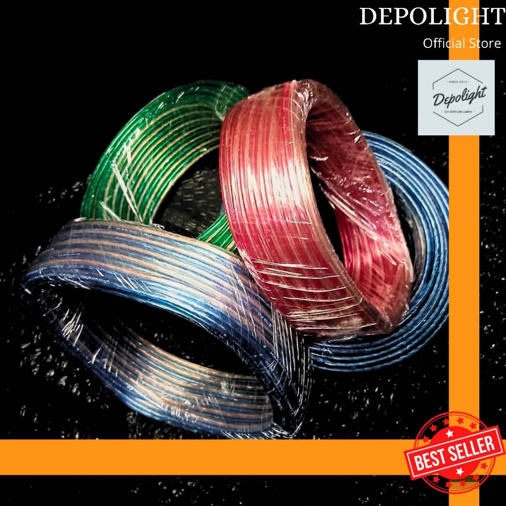 Kabel Transparan 2x30 30yard Kabel Monster / Kabel Serabut Kabel Audio