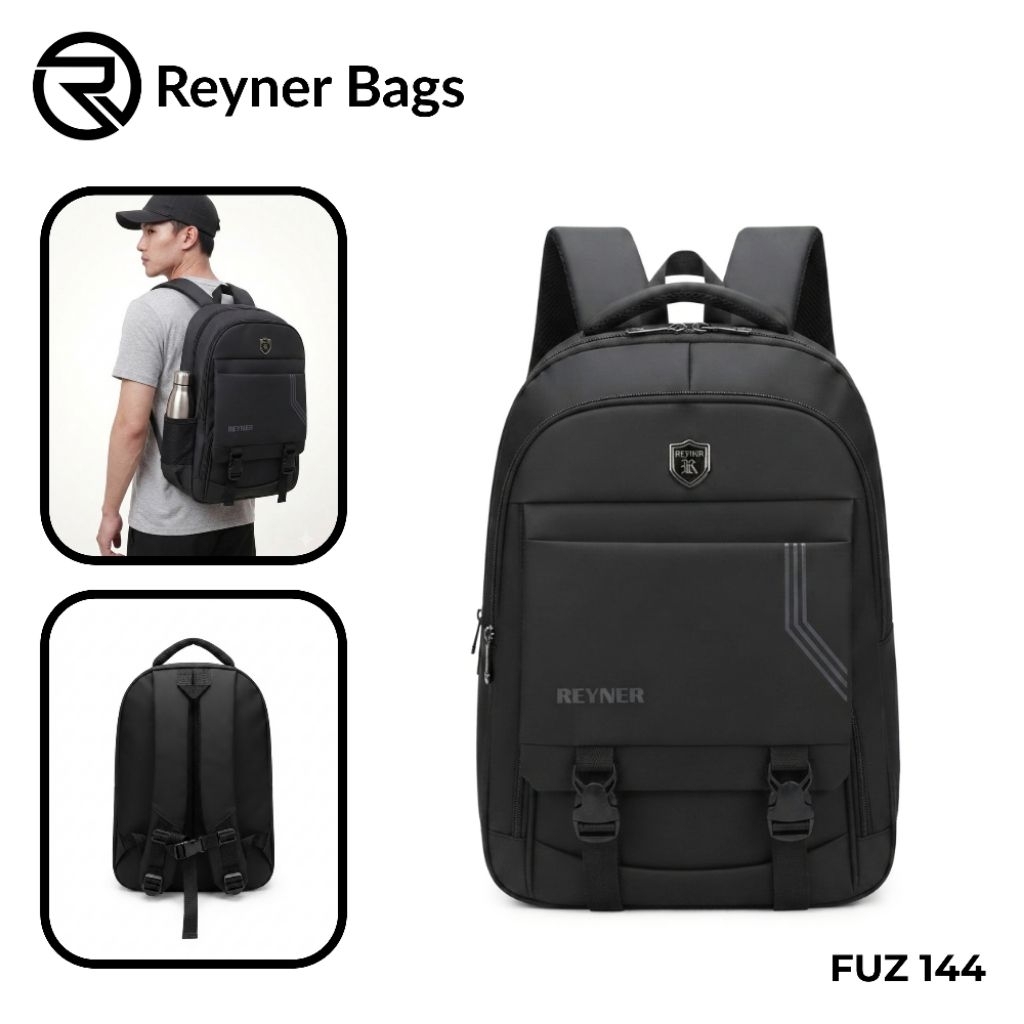 Tas Reyner - Tas Ransel Laptop - Tas Ransel - Tas Hitam - Tas Kuat - Tas Kantor - Tas Sekolah - Tas 