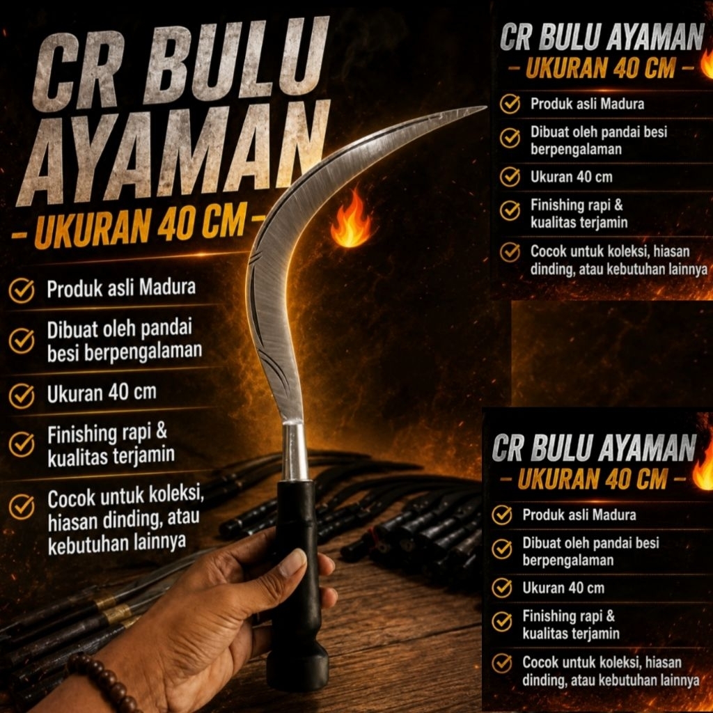 CR BULUAYAMAN UKURAN 40cm asli produk madura