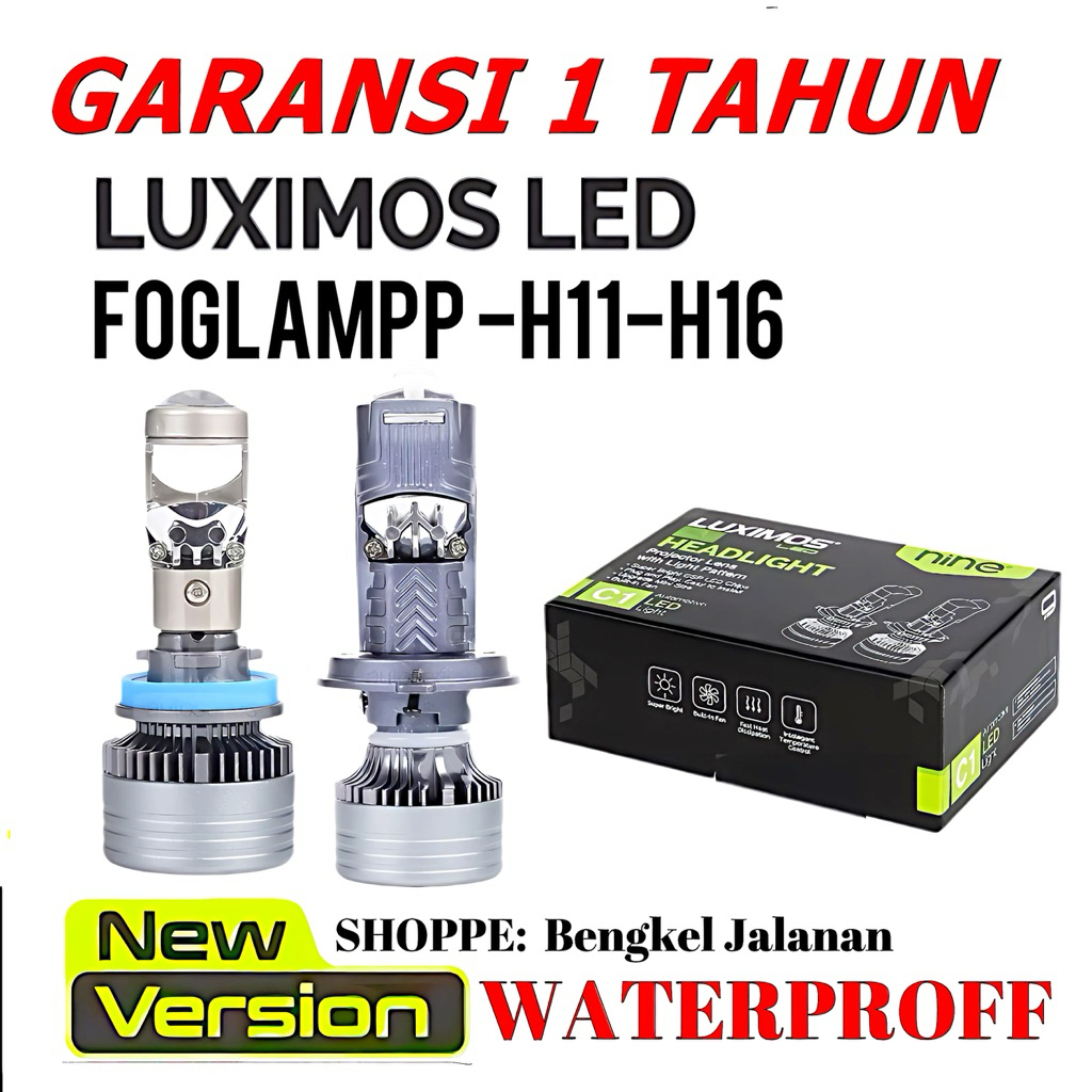 LAMPU FOGLAMP LASER 50WATT H11/H16/H19SEPASANG LAMPU LUXIMOS C1