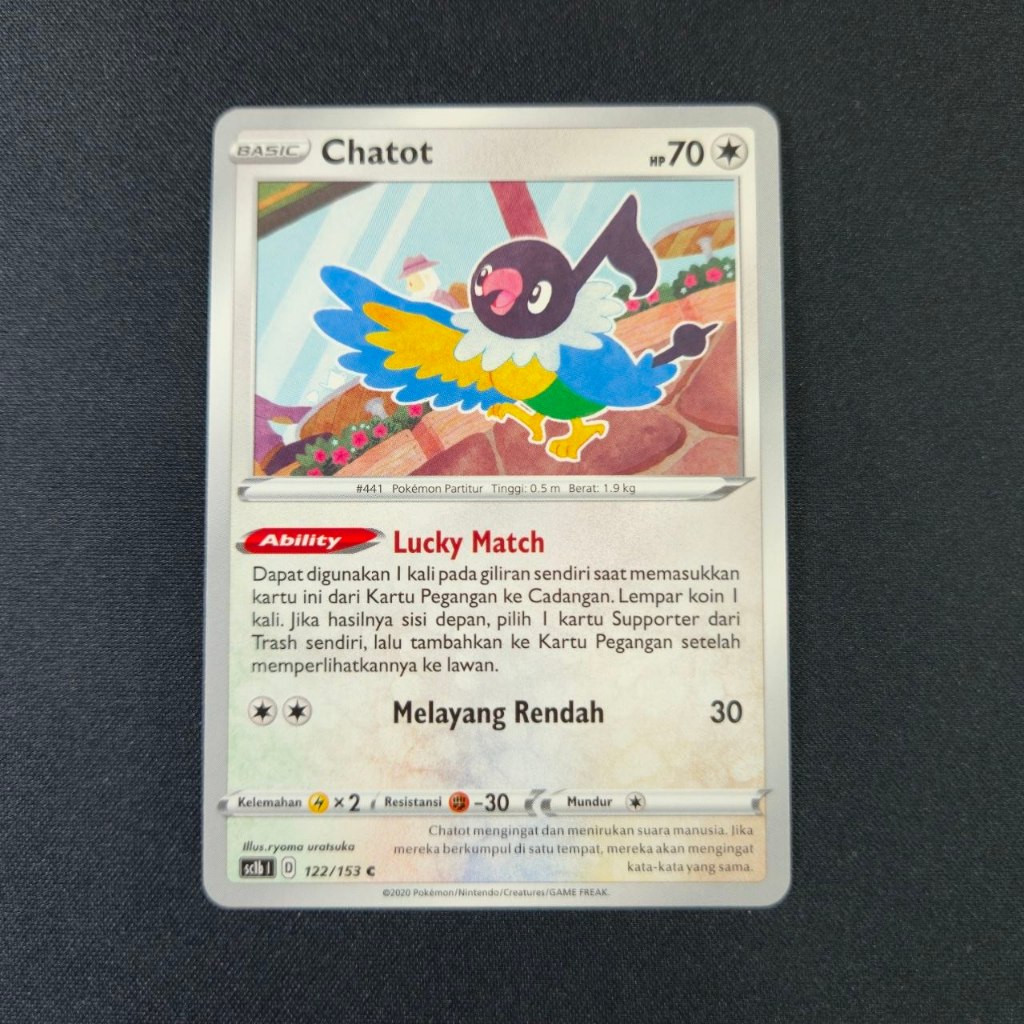 Chatot 122/153 sc1b Kartu TCG Pokemon Indonesia