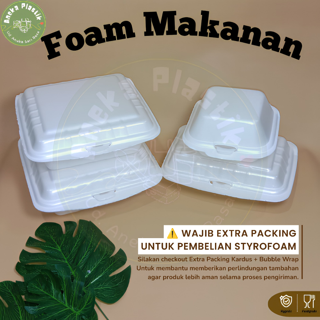 STYROFOAM Kotak Makan / Tempat makan bahan Styrofoam / Styrofoam Nasi Bubur Catering