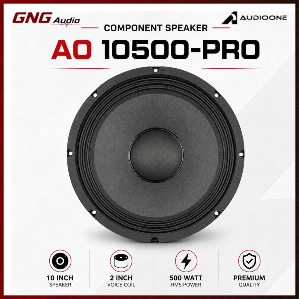 Speaker Component AUDIO ONE AO-10500PRO 10 Inch 500 Watt 8 Ohm Untuk Box Speaker Fullrange I GNG