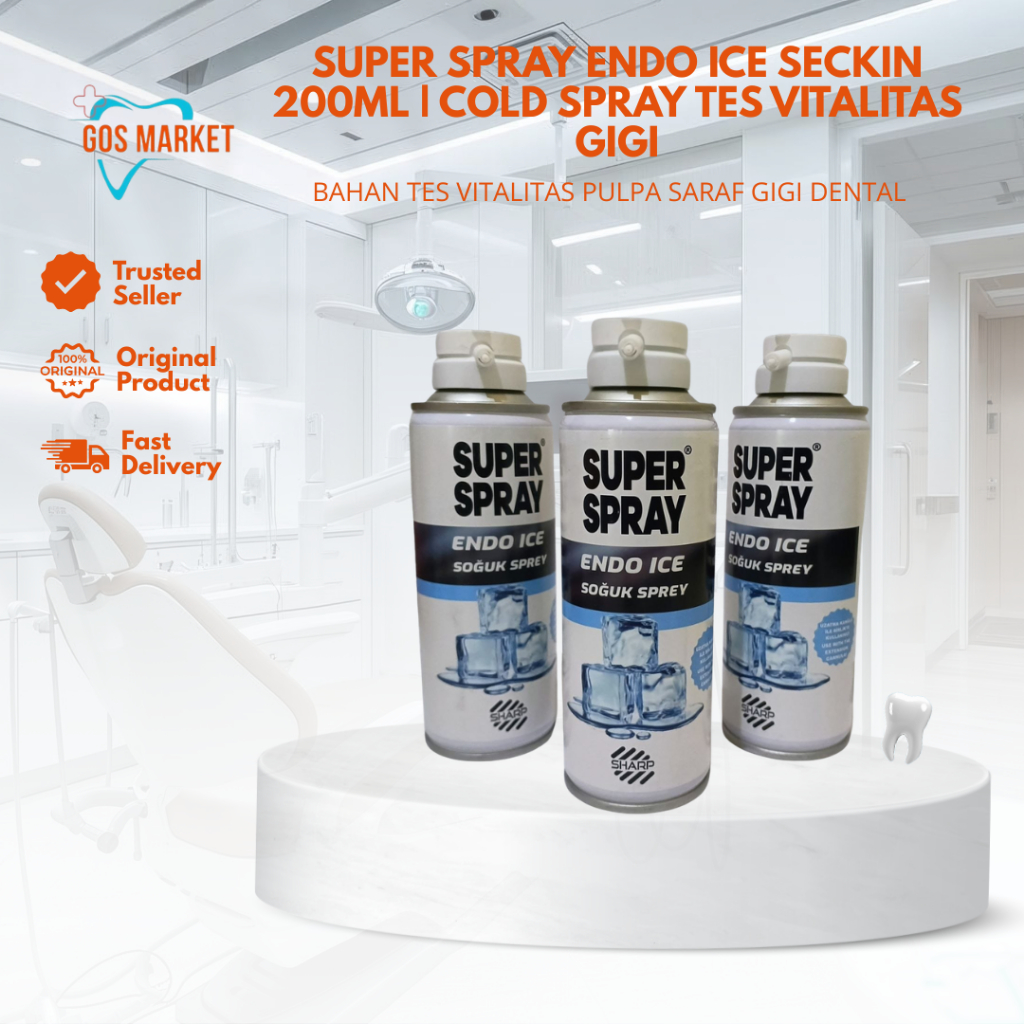 Super Spray Endo Ice 200ml / Endo Frost Dental Cold Spray Penguji Vitalitas Pulpa Saraf Gigi Anestes