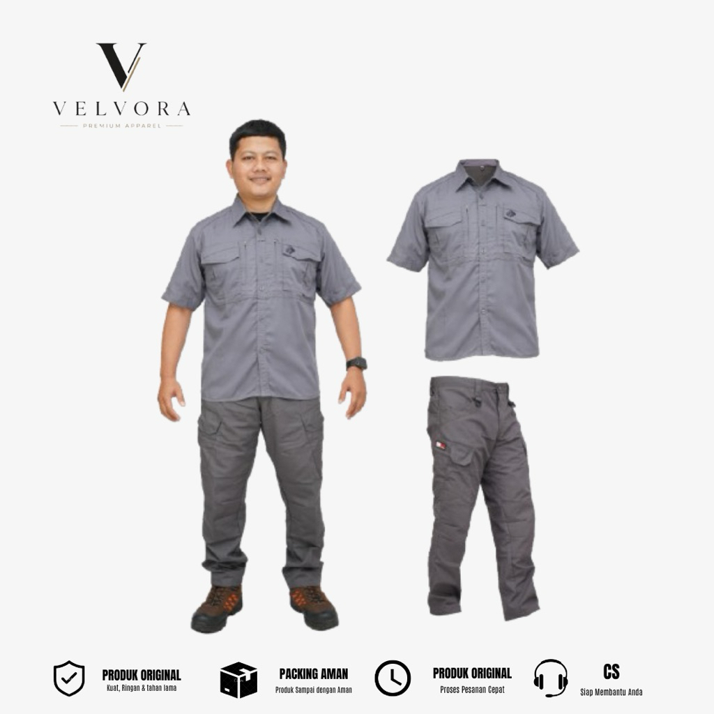STELAN TACTICAL KEMEJA MTAC PENDEK RIPSTOP BABY & CELANA BLACKHAWK PANJANG RIPSTOP TORNADO