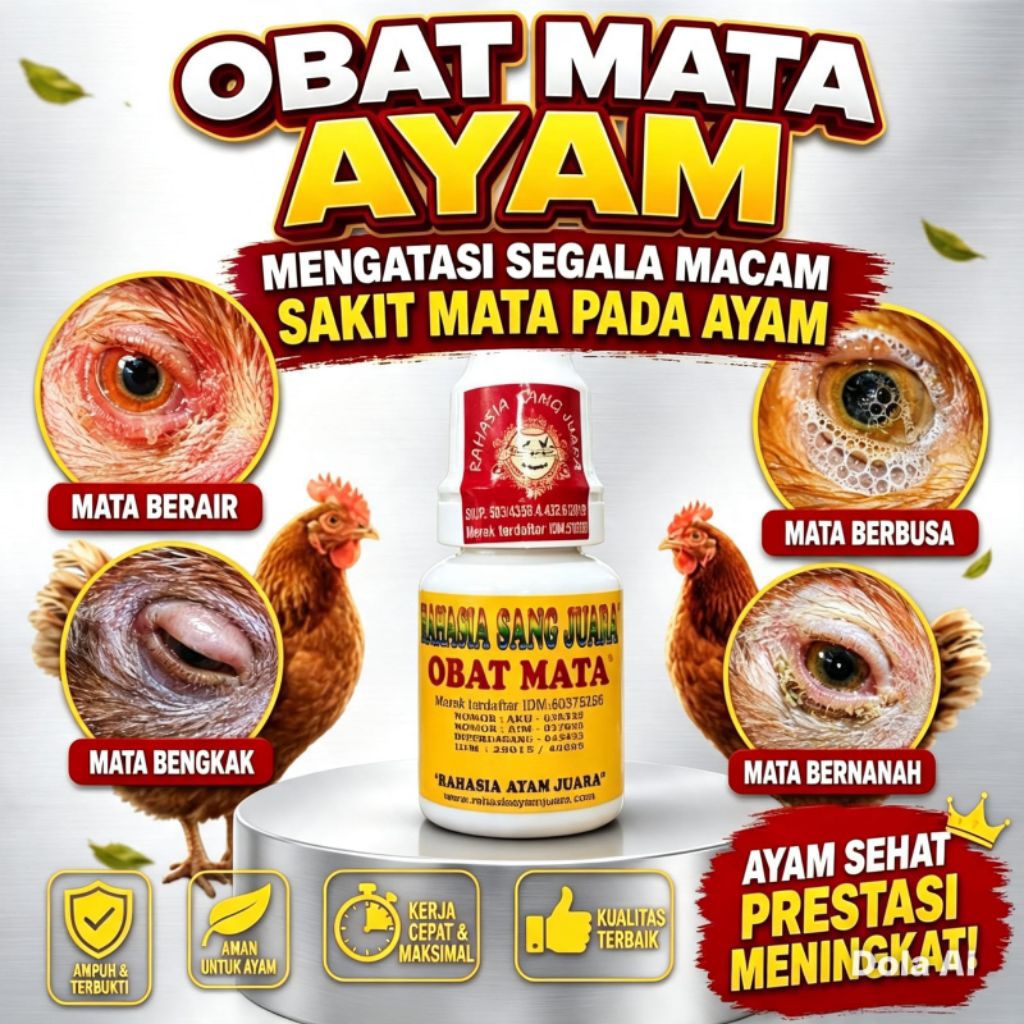 OBAT MATA AYAM BERAIR, BENGKAK & KATARAK 15 ml