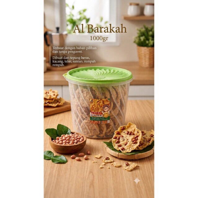 peyek kacang 1kg kemasan toples
