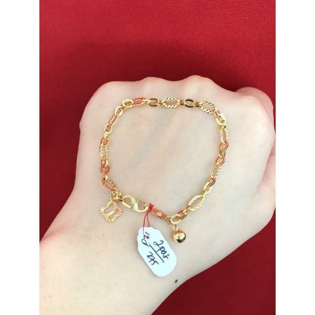 GELANG tangan wanita motif nuri EMAS 5gram dapat surat pembelian dari tokoh