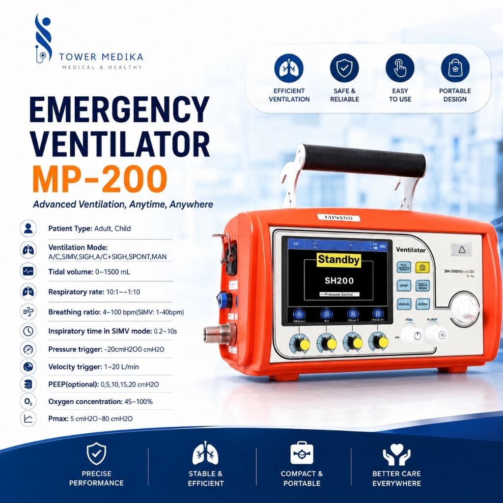 Emergency Ventilator MP-200 / Ventilator Portable
